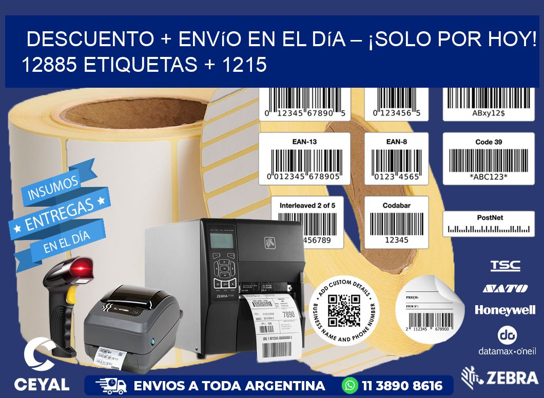 Descuento + envío en el Día – ¡Solo por Hoy! 12885 etiquetas + 1215