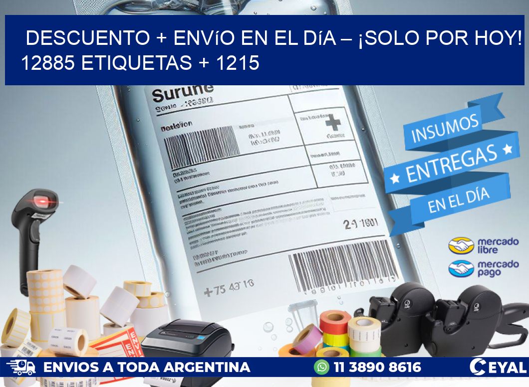 Descuento + envío en el Día – ¡Solo por Hoy! 12885 etiquetas + 1215