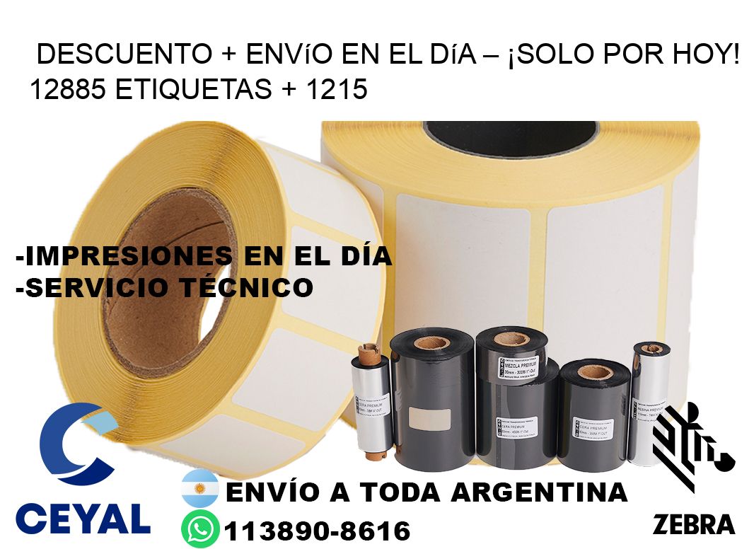 Descuento + envío en el Día – ¡Solo por Hoy! 12885 etiquetas + 1215