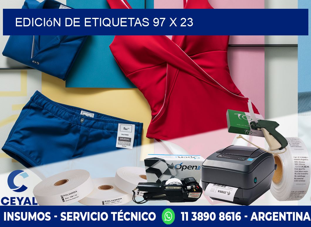 Edición de etiquetas 97 x 23