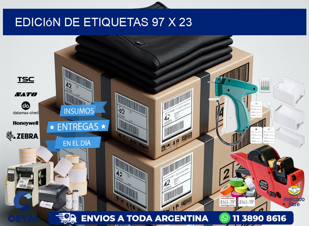 Edición de etiquetas 97 x 23