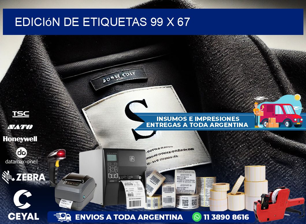 Edición de etiquetas 99 x 67