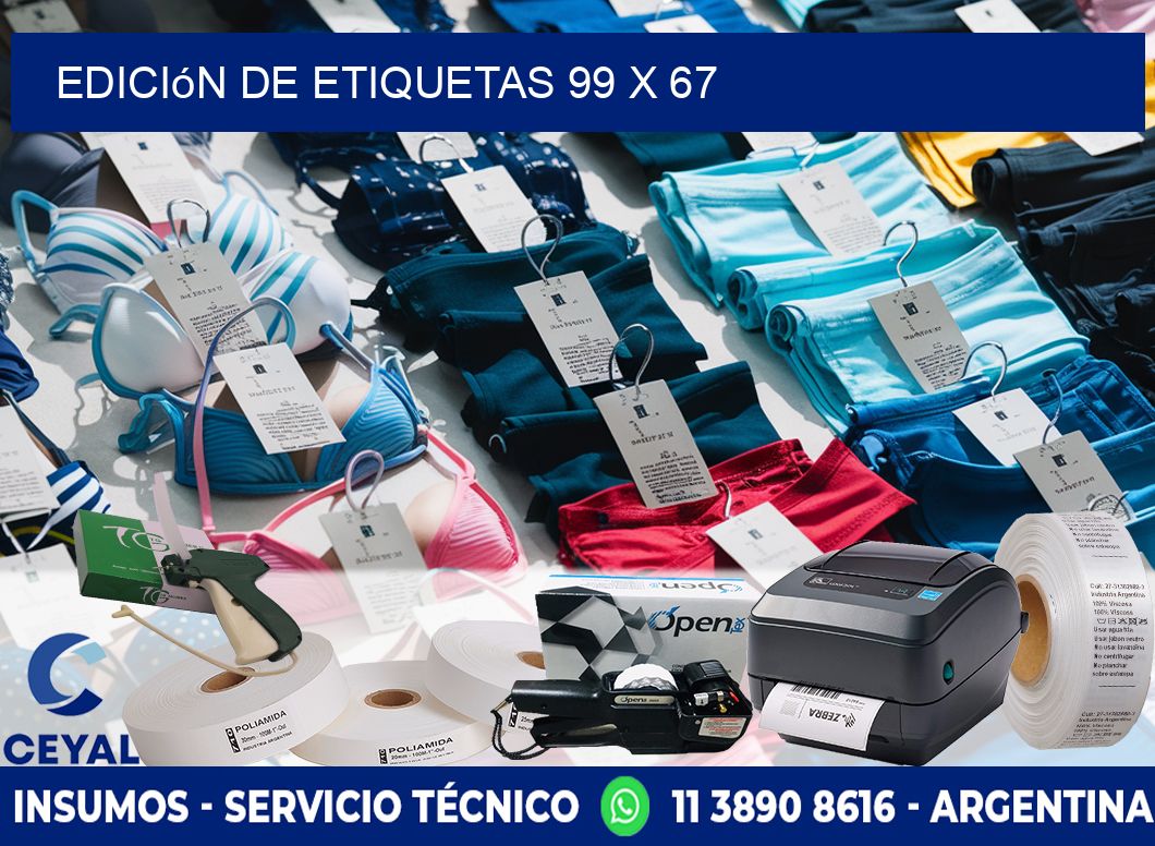 Edición de etiquetas 99 x 67