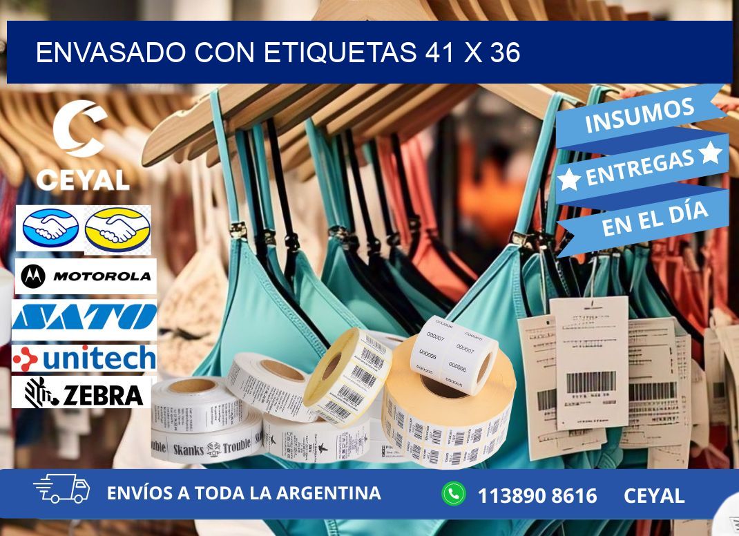 Envasado con etiquetas 41 x 36