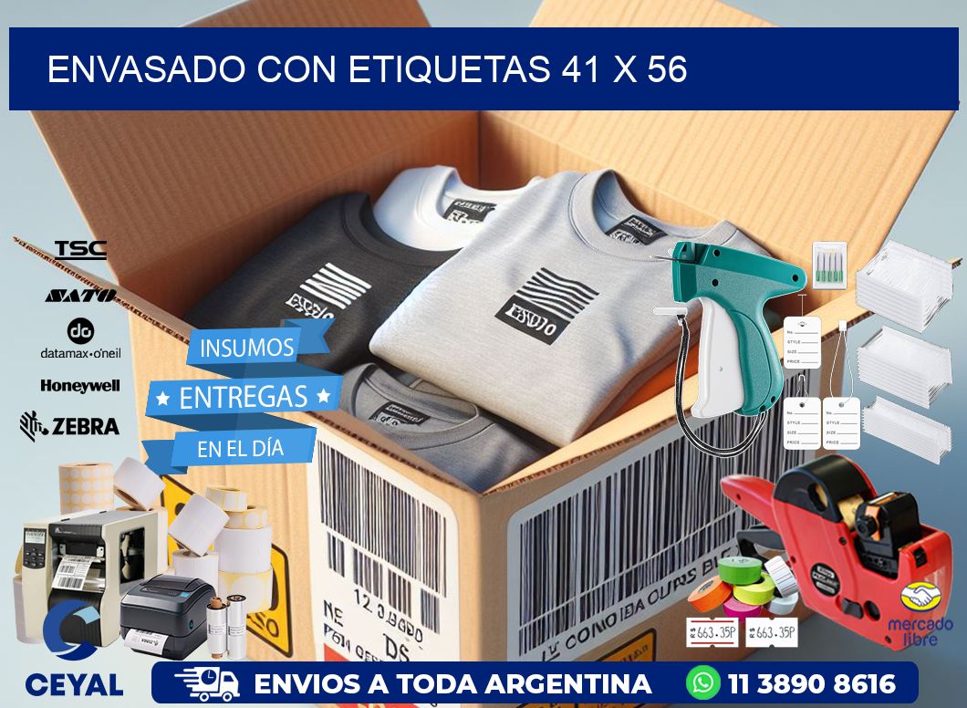 Envasado con etiquetas 41 x 56