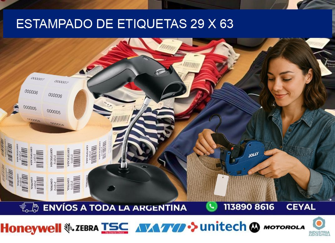 Estampado de etiquetas 29 x 63