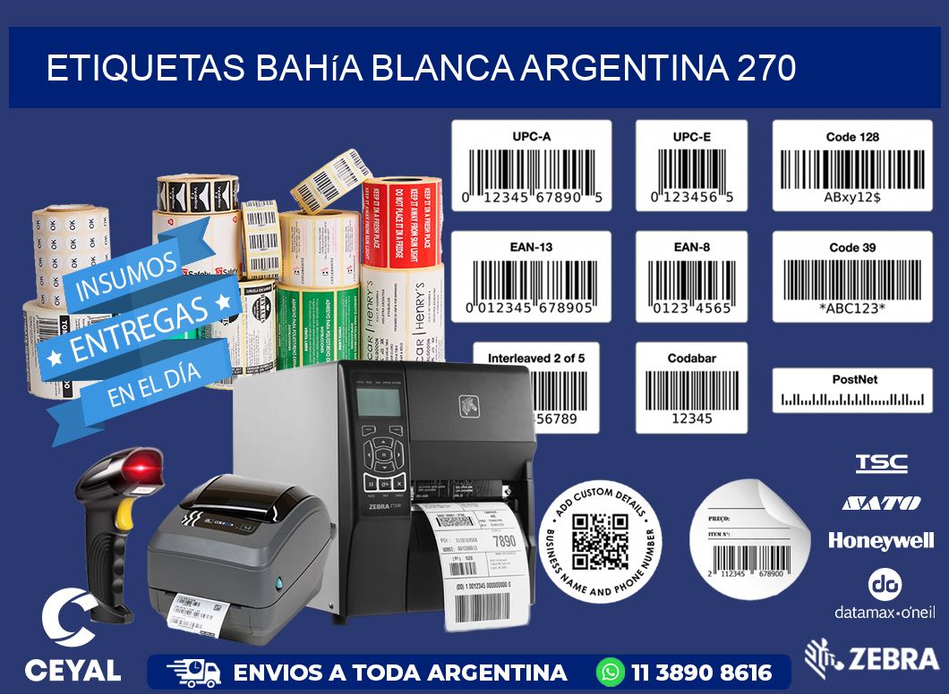 Etiquetas Bahía Blanca Argentina 270