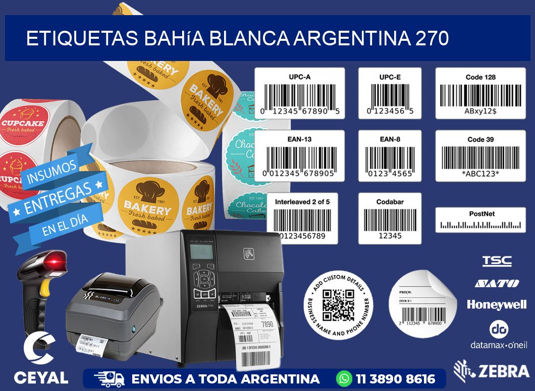 Etiquetas Bahía Blanca Argentina 270
