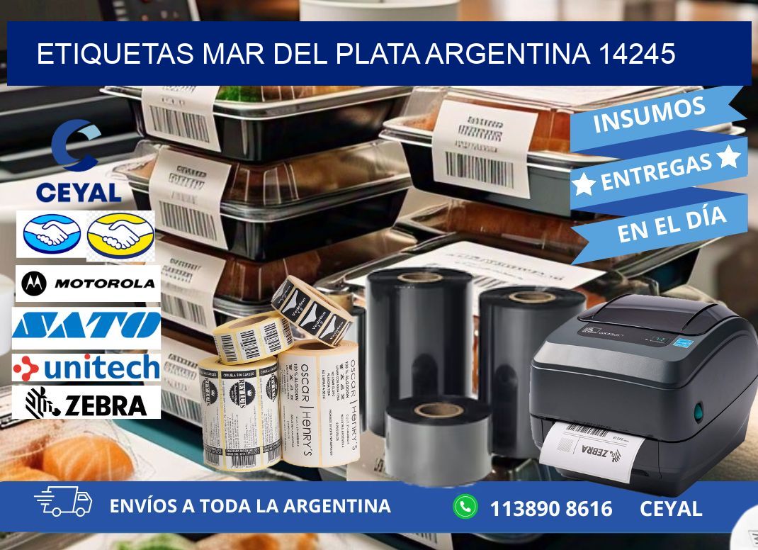 Etiquetas Mar del Plata Argentina 14245