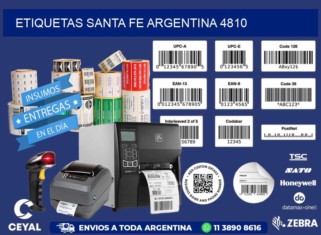 Etiquetas Santa Fe Argentina 4810