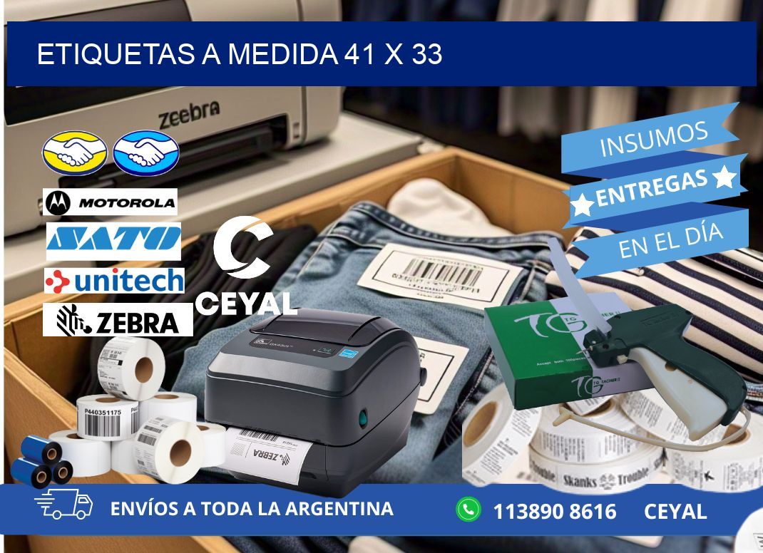 Etiquetas a medida 41 x 33
