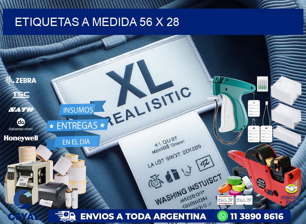 Etiquetas a medida 56 x 28