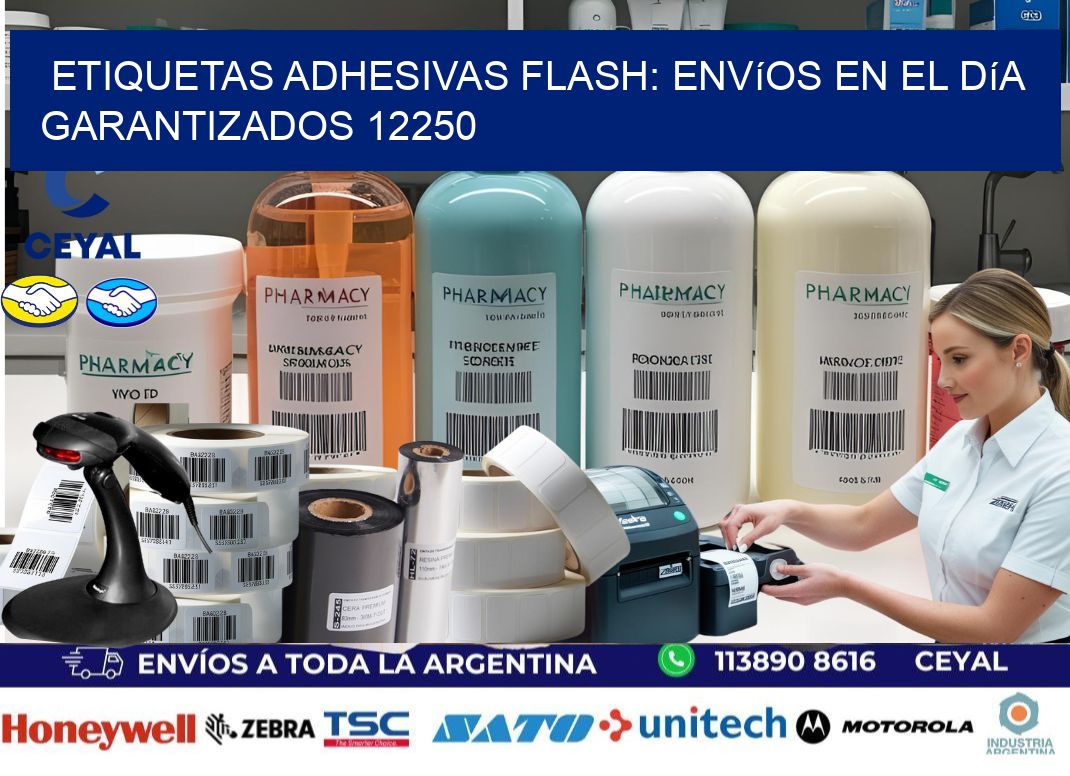 Etiquetas adhesivas Flash: Envíos en el Día Garantizados 12250