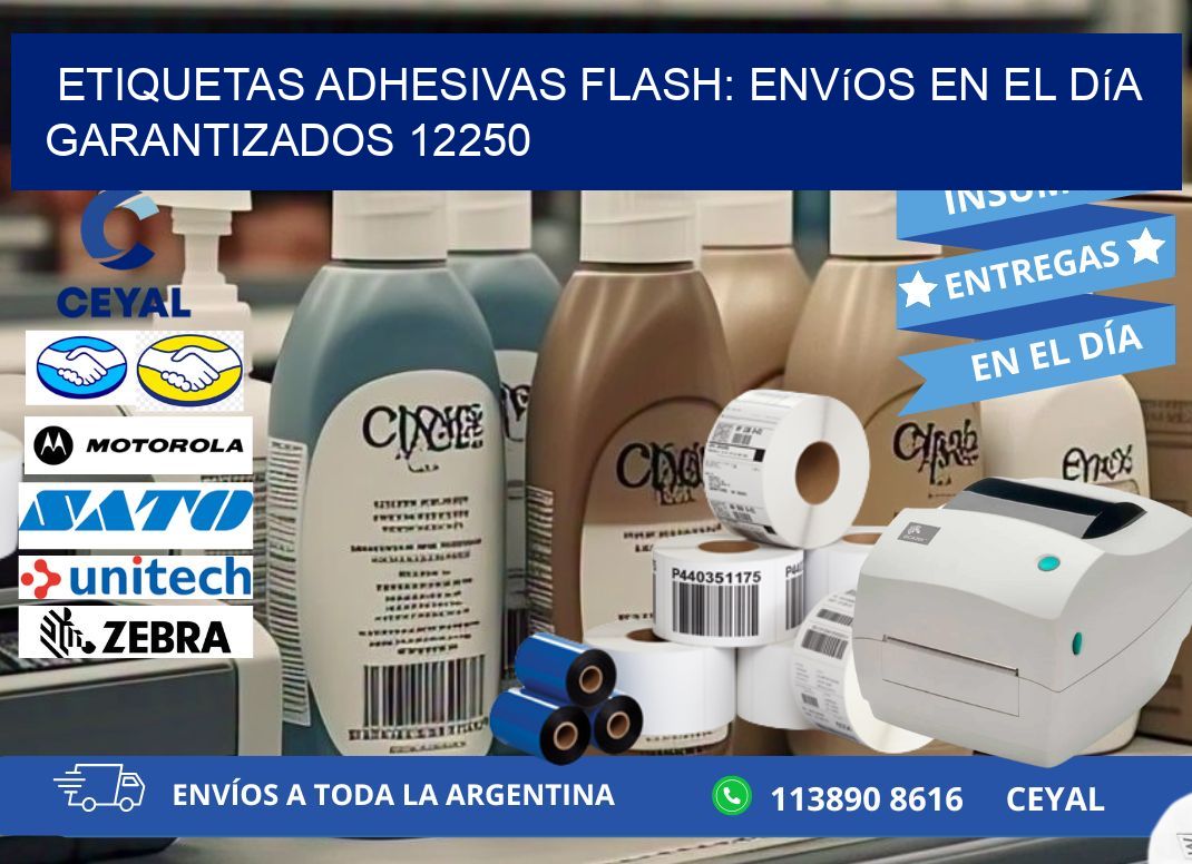 Etiquetas adhesivas Flash: Envíos en el Día Garantizados 12250