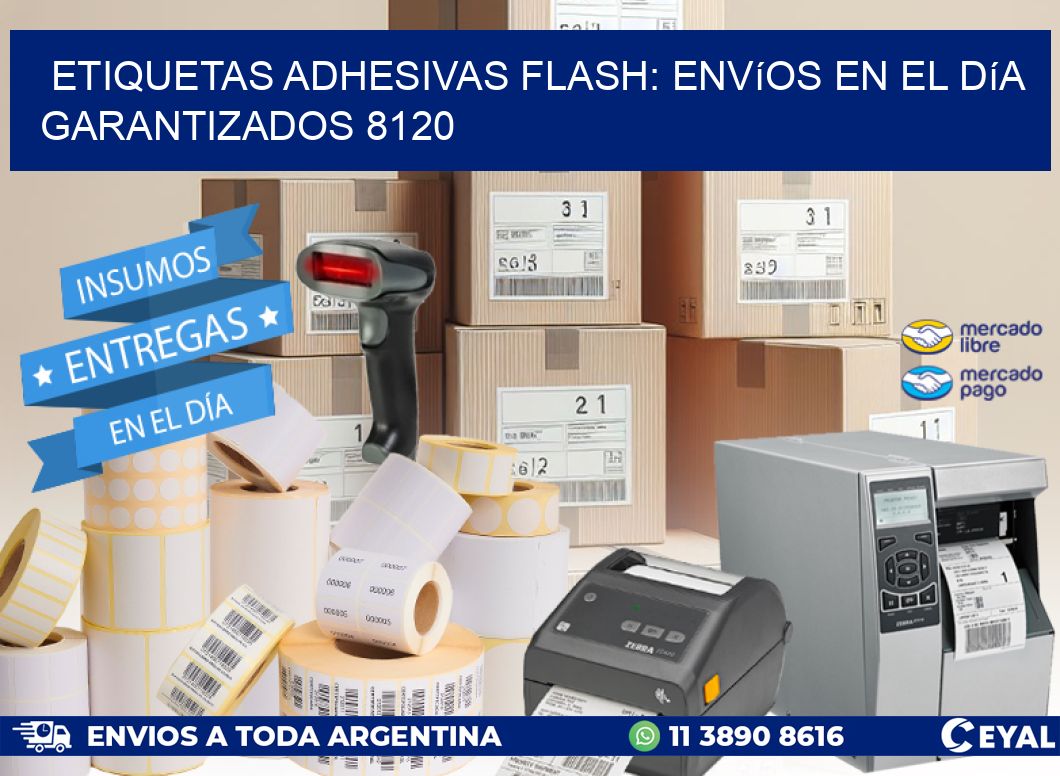 Etiquetas adhesivas Flash: Envíos en el Día Garantizados 8120
