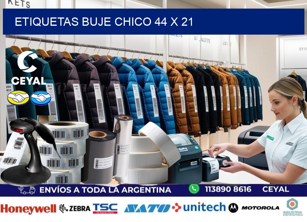 Etiquetas buje chico 44 x 21
