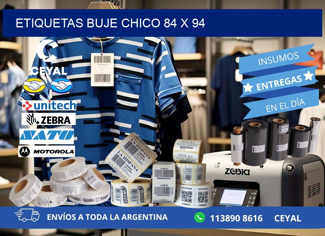 Etiquetas buje chico 84 x 94