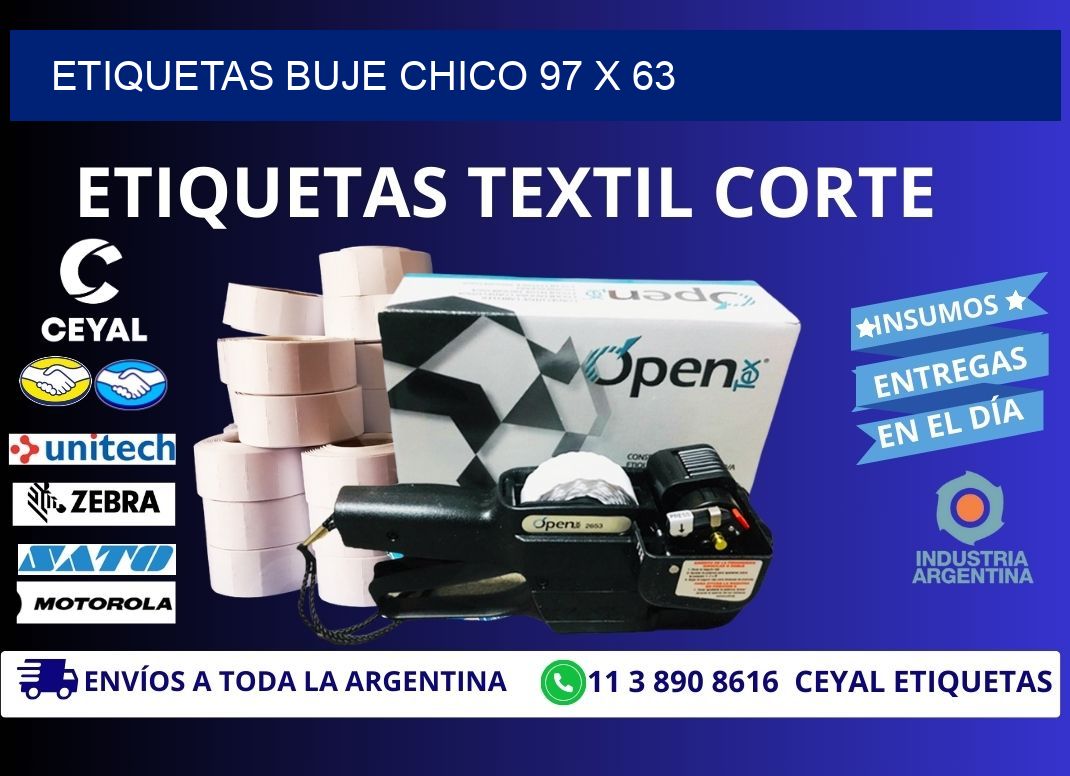 Etiquetas buje chico 97 x 63