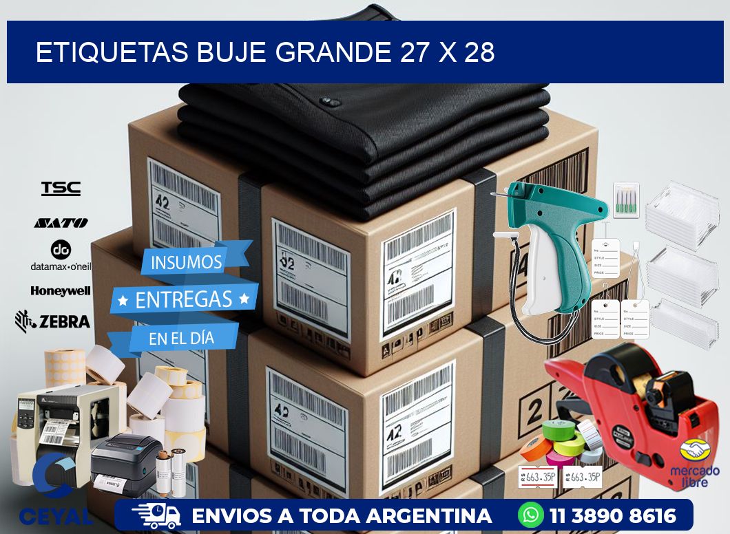 Etiquetas buje grande 27 x 28