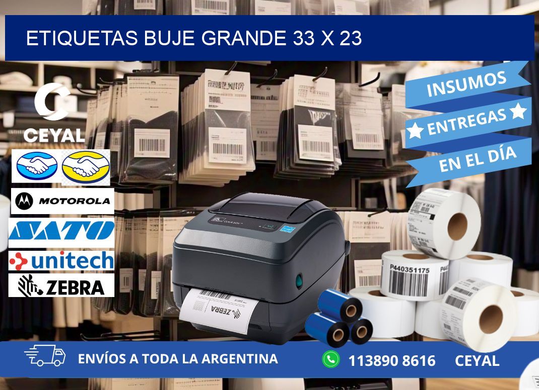 Etiquetas buje grande 33 x 23