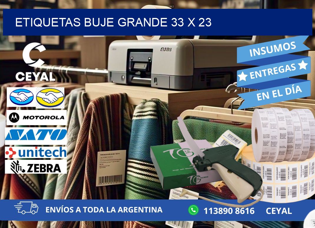 Etiquetas buje grande 33 x 23