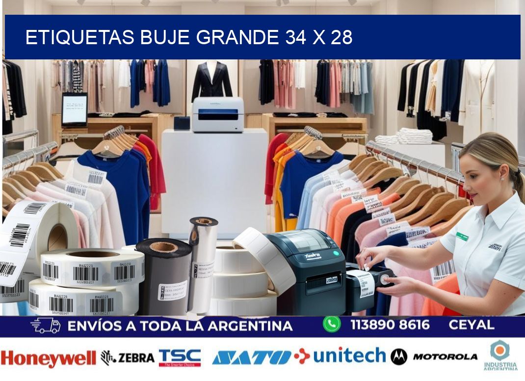 Etiquetas buje grande 34 x 28