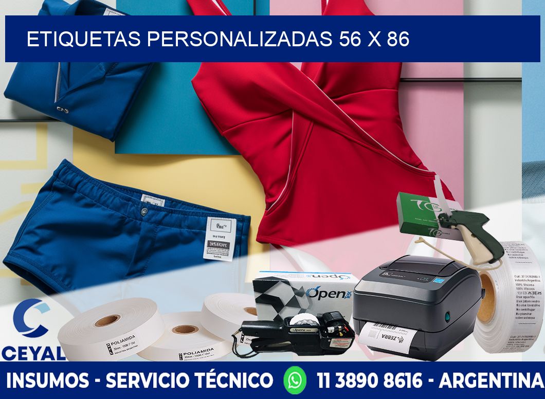 Etiquetas personalizadas 56 x 86