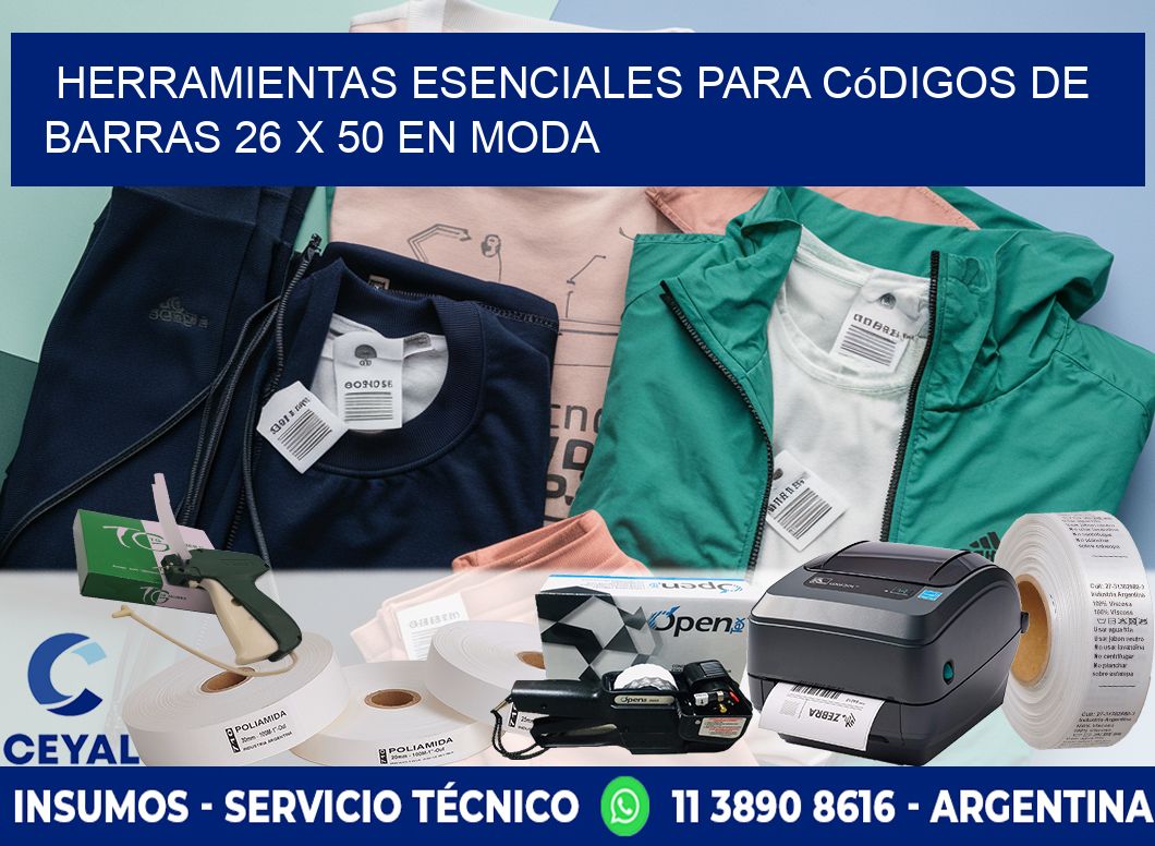 Herramientas Esenciales para Códigos de Barras 26 x 50 en Moda