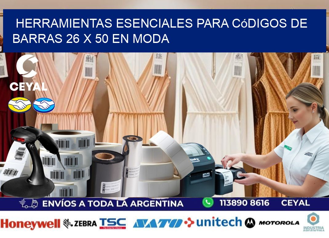 Herramientas Esenciales para Códigos de Barras 26 x 50 en Moda