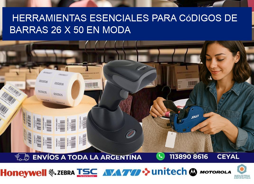 Herramientas Esenciales para Códigos de Barras 26 x 50 en Moda