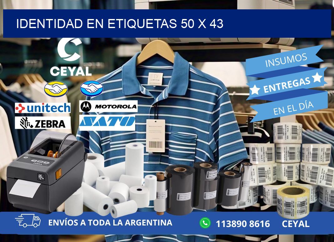 Identidad en etiquetas 50 x 43
