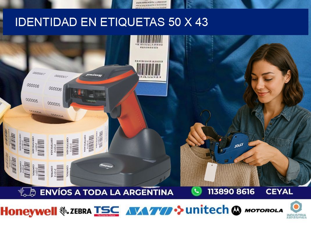 Identidad en etiquetas 50 x 43