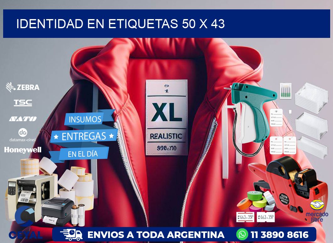 Identidad en etiquetas 50 x 43