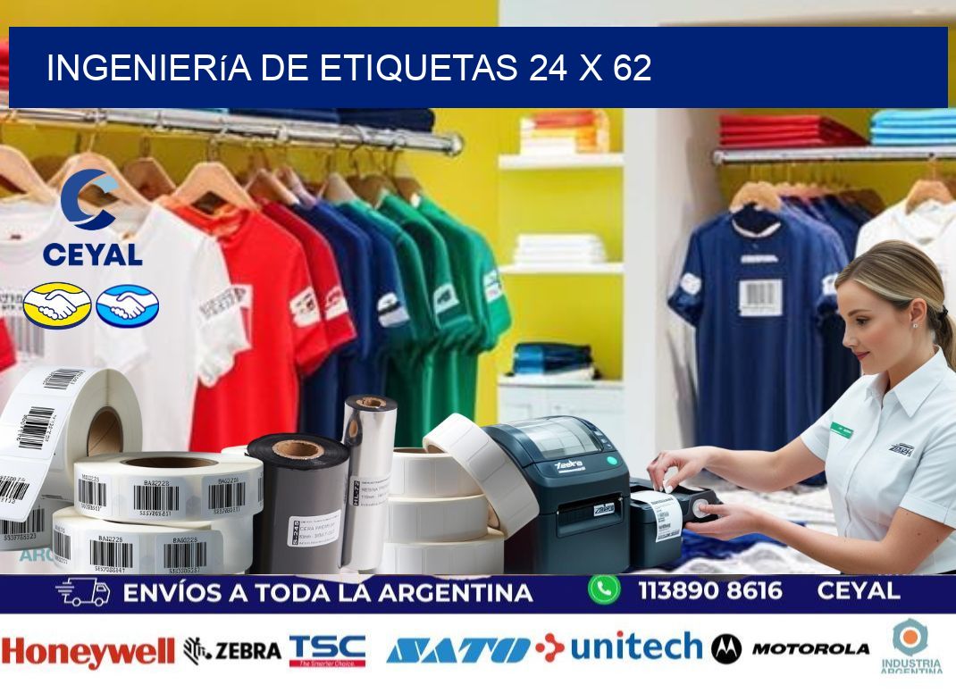Ingeniería de etiquetas 24 x 62
