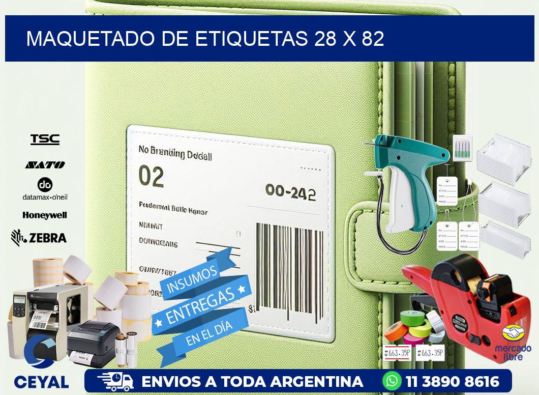 Maquetado de etiquetas 28 x 82