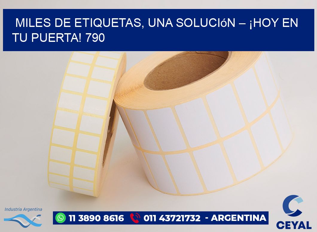 Miles de Etiquetas, Una Solución – ¡Hoy en tu Puerta! 790