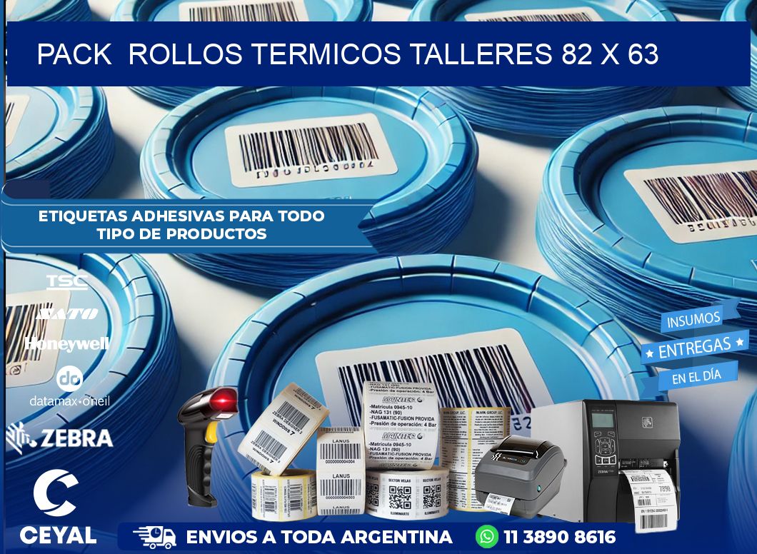 Pack  ROLLOS TERMICOS TALLERES 82 x 63