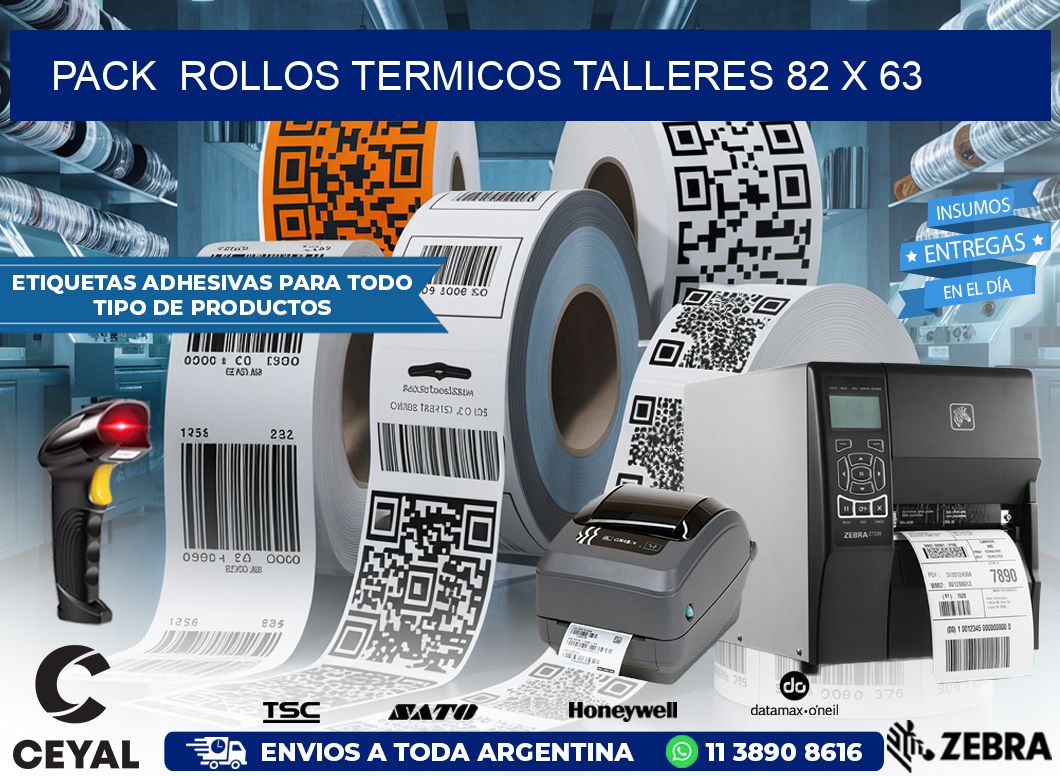 Pack  ROLLOS TERMICOS TALLERES 82 x 63