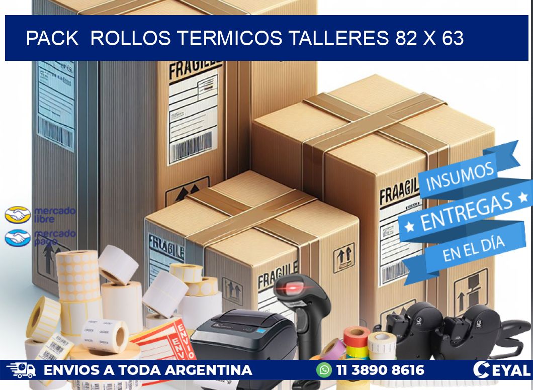 Pack  ROLLOS TERMICOS TALLERES 82 x 63