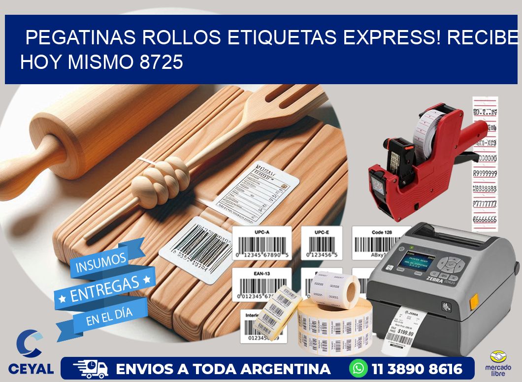 Pegatinas rollos etiquetas Express! Recibe Hoy Mismo 8725