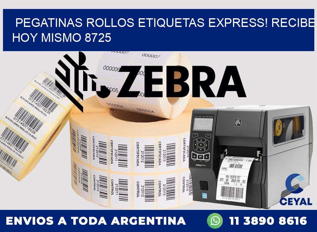 Pegatinas rollos etiquetas Express! Recibe Hoy Mismo 8725