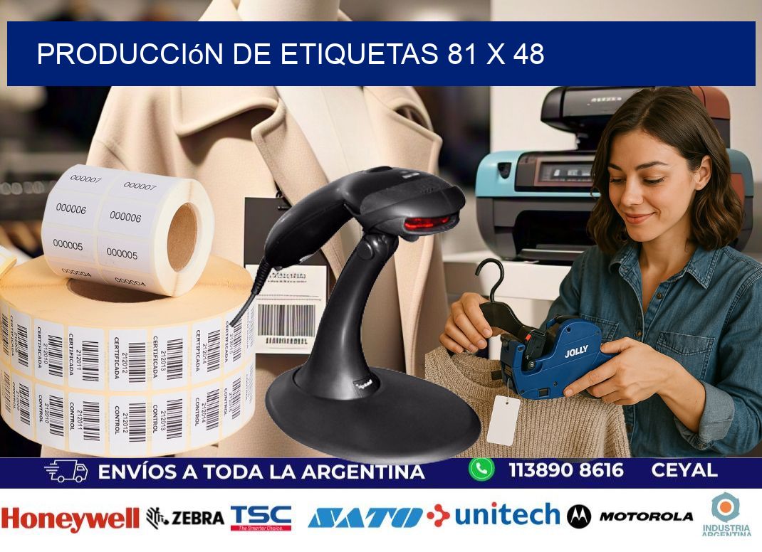 Producción de etiquetas 81 x 48