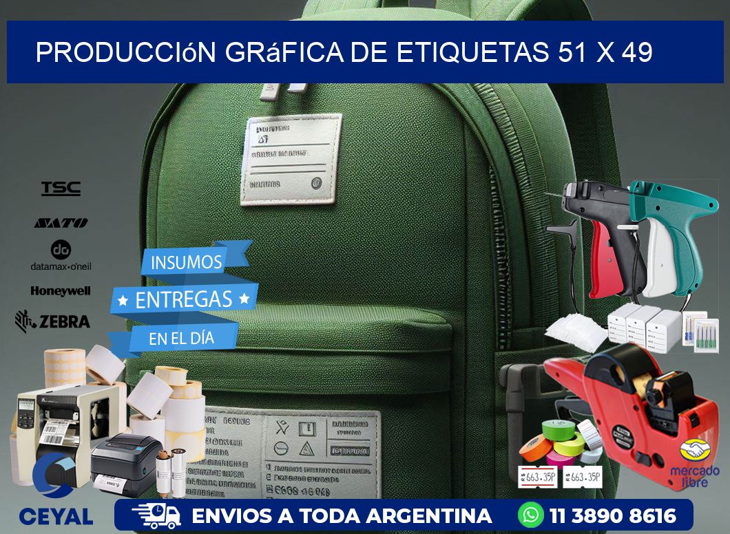 Producción gráfica de etiquetas 51 x 49