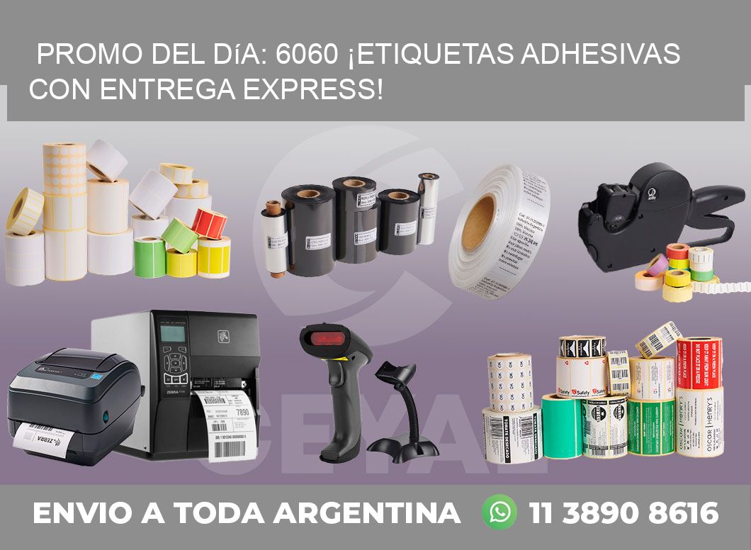 Promo del Día: 6060 ¡Etiquetas Adhesivas con Entrega Express!