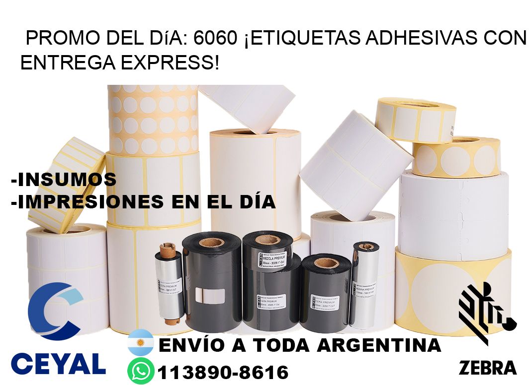 Promo del Día: 6060 ¡Etiquetas Adhesivas con Entrega Express!