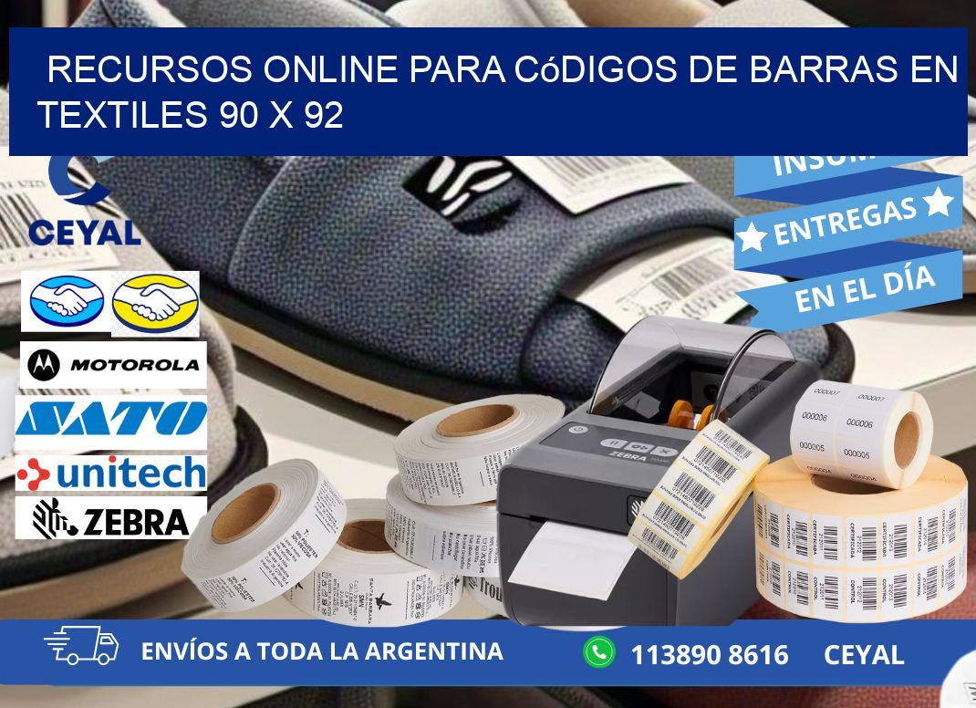 Recursos Online para Códigos de Barras en Textiles 90 x 92