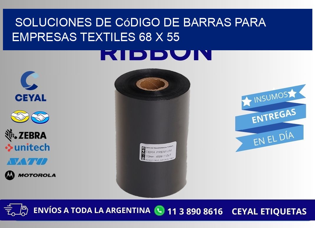 Soluciones de Código de Barras para Empresas Textiles 68 x 55