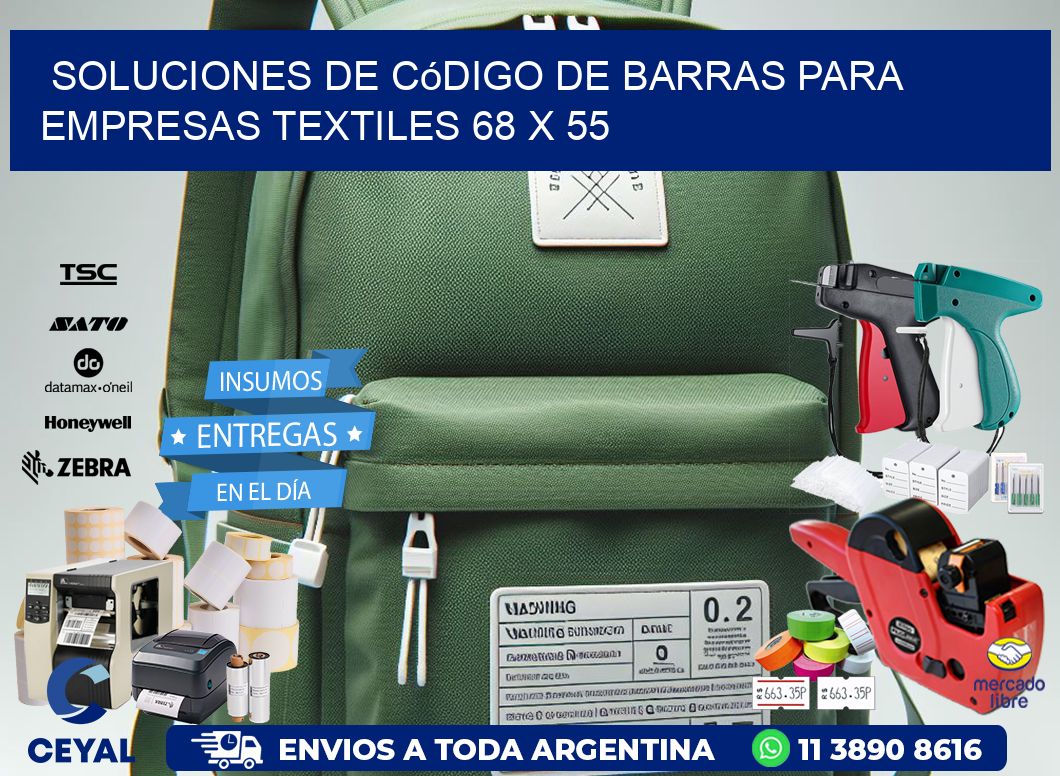 Soluciones de Código de Barras para Empresas Textiles 68 x 55