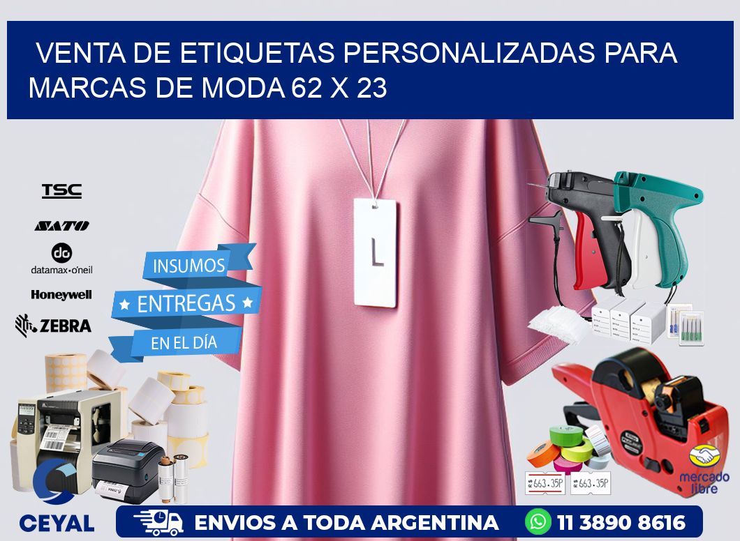 Venta de Etiquetas Personalizadas para Marcas de Moda 62 x 23