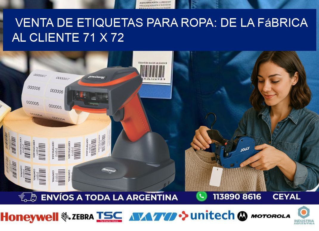 Venta de Etiquetas para Ropa: De la Fábrica al Cliente 71 x 72